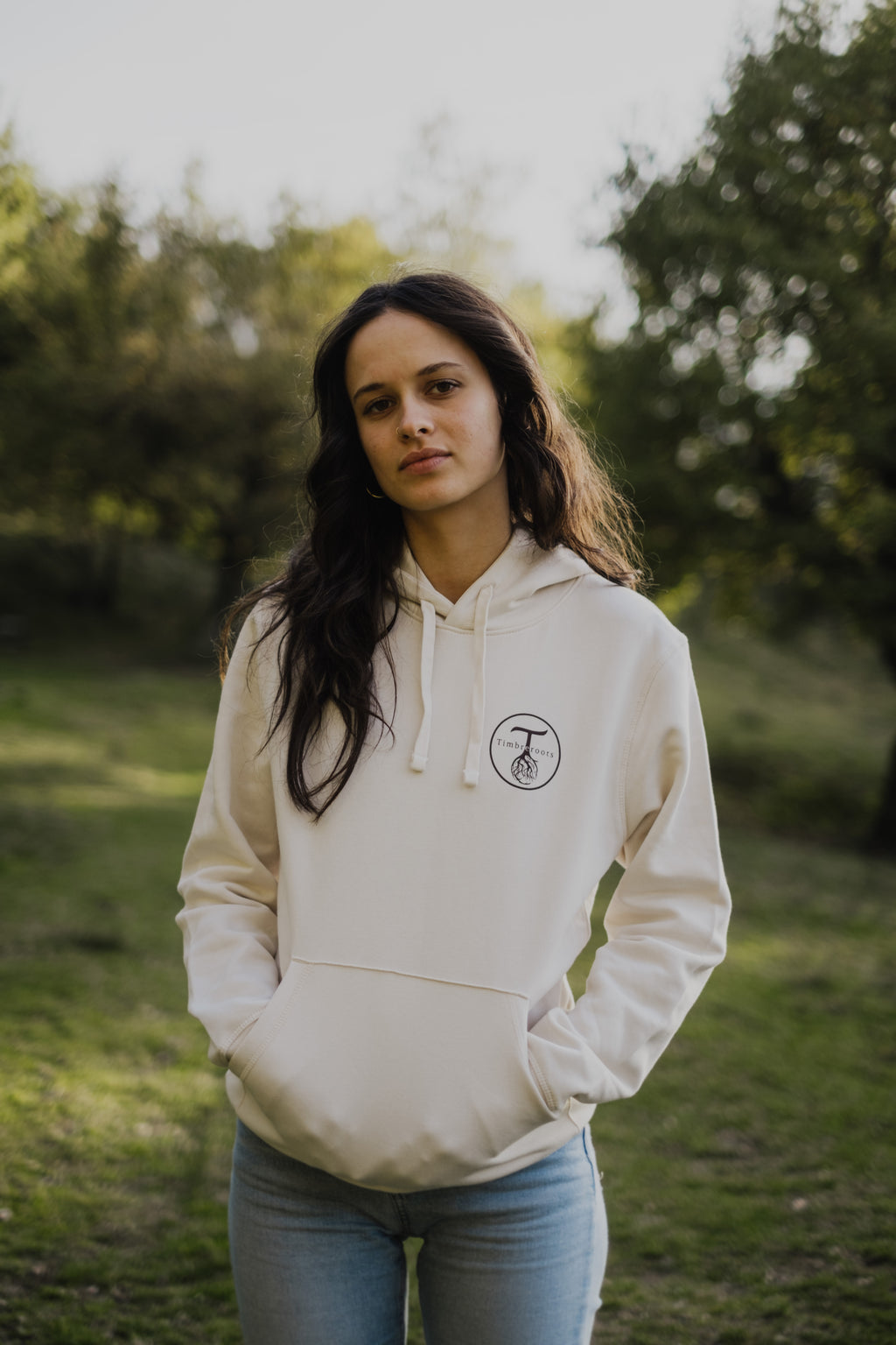 Hoodie Timbreroots Logo (White)
